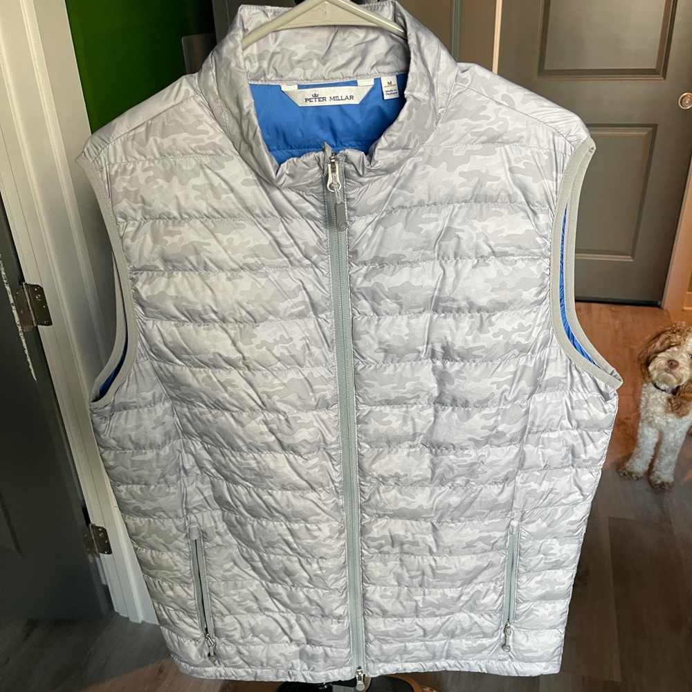 Peter Millar Grey Camo Puffer Vest